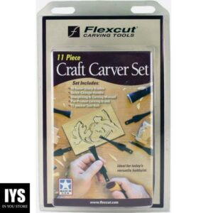 FLEXCUT Carving Tools, Craft Carver Set, 10 Carving Blades and Interchangeable ABS Handle Included (SK107)