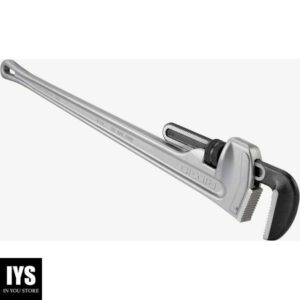RIDGID 31115 Aluminum Straight Pipe Wrench, 48" Sturdy Plumbing Wrench with Self Cleaning Threads and Hook Jaws