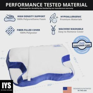 Contour CPAP Pillow 2.0 - Orthopedic Bed Pillow with Built in Cervical Neck Support for Side or Back Sleeper