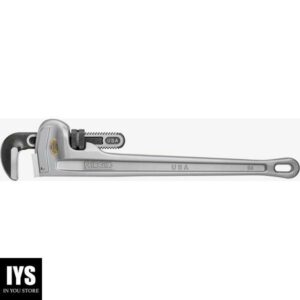 RIDGID 31105 Model 824 Aluminum Straight Pipe Wrench, 24-inch Plumbing Wrench, grey