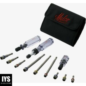 Malco CONNEXT5 Magnetic Hex Hand Driver Kit, Black case, 12-Piece