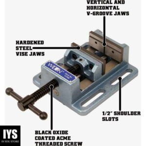 Wilton LP6 Low-Profile Drill Press Vise, 6" Jaw Width, 6" Jaw Opening, 2" Jaw Depth (11746)