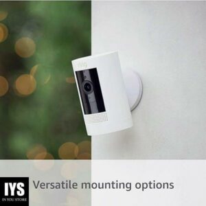 Ring Stick Up Cam Battery HD security camera with custom privacy controls, Simple setup, Works with Alexa - White
