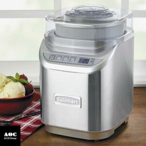 Cuisinart Ice Cream Maker Machine, 2 Quart, Cool Creations Frozen Yogurt, Gelato, Sorbet Maker, LCD Screen and Timer, Stainless Steel, ICE-70P1