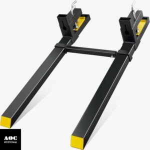 VEVOR 60" Clamp on Pallet Forks, 4000lbs Capacity Tractor Bucket Forks, Heavy Duty Quick Attach Pallet Fork