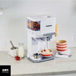 Cuisinart Soft Serve Ice Cream Machine- Mix It In Ice Cream Maker for Frozen Yogurt, Sorbet, Gelato, Drinks 1.5 Quart, White, ICE-48