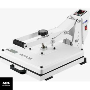 VEVOR Heat Press, 15x15 Heat Press Machine, Fast Heating, High Pressure Heat Press Machine, White
