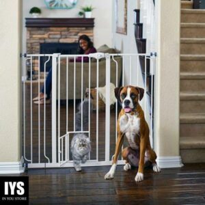 EveryYay in The Zone Extra-Tall Walk-Through Pet Gate, 29-50" W X 41" H