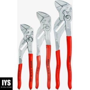 KNIPEX Tools 00 20 06 US2, Pliers Wrench 3-Piece Set