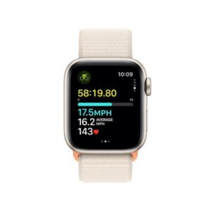 Apple Watch SE 2nd Generation (GPS) 40mm Starlight Aluminum Case with Starlight Sport Loop - Starlight