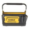 DEWALT Black- Yellow Ballistic Nylon 10.625-in Zippered Tool Tote