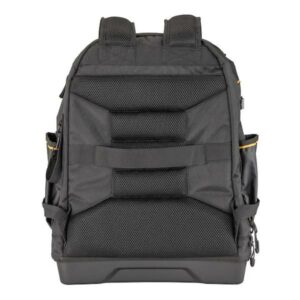 DEWALT Black- Yellow Polyester 7.75-in Zippered Backpack