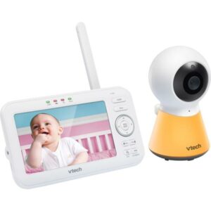 VTech - 5" Video Baby Monitor w/Adaptive Night Light - White