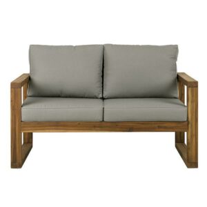 Walker Edison - Canyon Acacia Wood Patio Garden Bench - Brown
