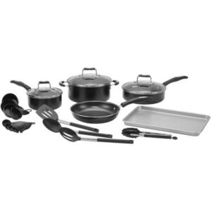 Cuisinart - Complete Chef 22-Piece Cookware Set - Silver