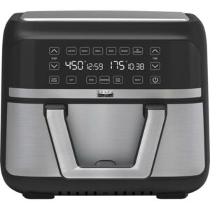 Bella Pro Series - 9-qt. Digital Air Fryer with Dual Flex Basket - Stainless Steel