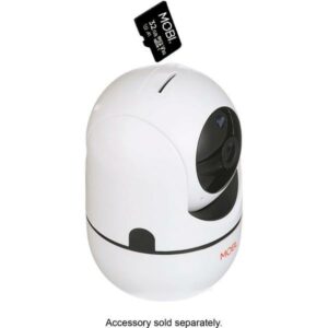 MOBI - Cam HDX Smart HD Pan & Tilt Wi-Fi Baby Monitoring Camera with 2-way Audio and Powerful Night Vision - White