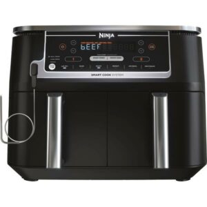 Ninja - Foodi 6-in-1 10-qt. XL 2-Basket Air Fryer with DualZone Technology & Smart Cook System - Black