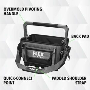 FLEX STACK PACK Gray Ballistic Polyester 10.6-in Tool Tote