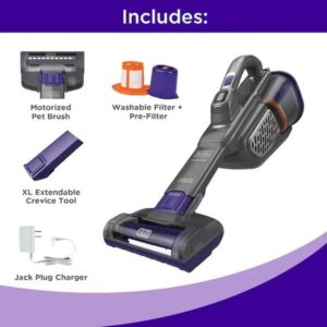 BLACK+DECKER Dustbuster AdvancedClean+ 20-Volt Cordless Car Made For Pet Hair Handheld Vacuum
