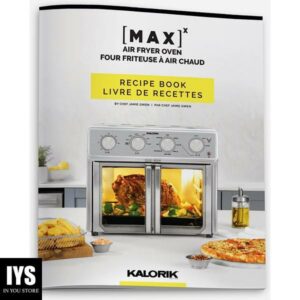 Kalorik MAXX Air Fryer Oven, 26 Quart 9-in-1 Countertop Toaster Oven and Air Fryer Combo - Fry, Bake, Roast, Rotisserie, & More, 7 Easy-to-Clean Accessories, 1700W, Stainless Steel, AFO 47267 OW