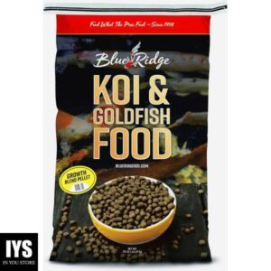 Blue Ridge Fish Food [25LB], Mini and 3/16" Floating Pellet, Koi and Goldfish Growth Formula Blend