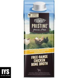 Castor & Pollux Pristine Grain Free Free-Range Chicken Bone Broth Dog Food Topper, (24) 8.4oz cans