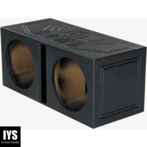 QPower QBOMB10V Dual 10 Inch Vented Port Subwoofer Sub Box, 1 Cubic Foot per Sub, Tuning Frequency 40 hZ, with Bedliner Spray