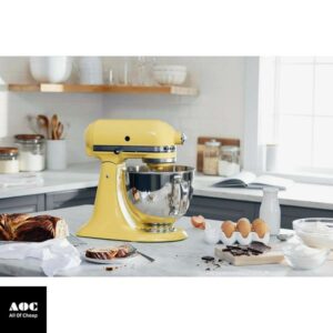 KitchenAid Artisan Series 5 Quart Tilt Head Stand Mixer with Pouring Shield KSM150PS, Majestic Yellow