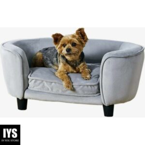 Enchanted Home Pet Light Grey Coco Pet Sofa, 26.5" L X 16" W X 11" H