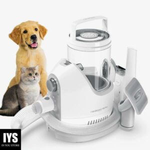 Neakasa by neabot P2 Pro Dog Grooming Kit, Clippers Vacuum Suction 99% Hair, Pet (Grey-White)