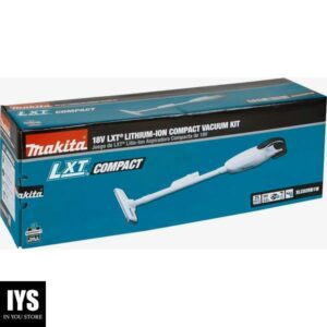 Makita XLC02RB1W 18V LXT Lithium-Ion Compact Cordless Vacuum Kit (2.0Ah), 1.3 Pint