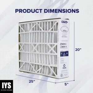 Trion Air Bear 20 x 25 x 5 Inch MERV 8 Air Purifier Filter for Air Bear Supreme, Right Angle, and Cub Air Cleaner Purification Systems, White (3 Pack)