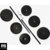 BalanceFrom Vinyl Standard Weight Set, 100 lbs, Black (VNL100)