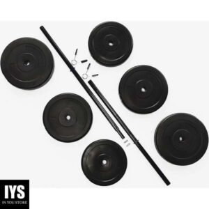 BalanceFrom Vinyl Standard Weight Set, 100 lbs, Black (VNL100)