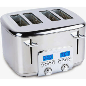 All-Clad 10942223917 Stainless Steel Digital Toaster with Extra Wide Slot, 4-Slice, Silver