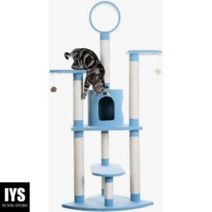 Armarkat 65-Inch Cat Tree, Model B6605, Sky Blue