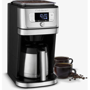 Cuisinart DGB-850 Burr Grind & Brew 10-Cup Coffeemaker with Thermal Carafe, Black/Stainless Steel, Silver