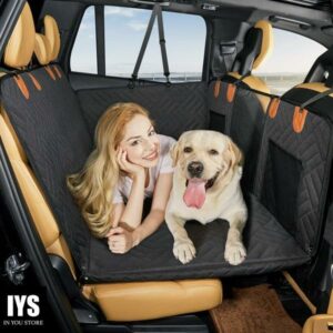 YJGF Back Seat Extender ,Dog Car Seat Cover for Back Seat Bed Inflatable (Black)