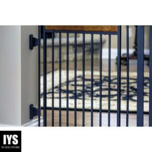 Carlson Pet Products Deluxe Flexi Dog Gate, 28-in, Includes Installation Hardware and Wood Panel D cor