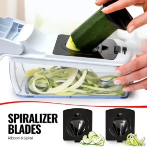 Fullstar - Vegetable Chopper - Onion Chopper, Veggie Cutter, Food Chopper- 7 Blades, White