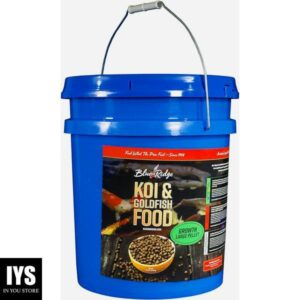 Blue Ridge Fish Food Pellets [14lb], Koi and Goldfish Growth Formula, Floating 3/16" Pellet, Balanced Diet