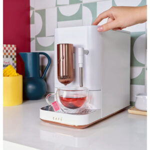 Café Affetto Automatic Espresso Machine + Milk Frother - Matte White, 1.2 Liter, (C7CEBBS4RW3)