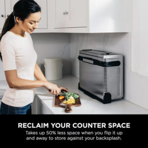 Ninja SP101 Digital Air Fry Countertop Oven with 8-in-1 Functionality, Flip Up & Away Capability, Silver