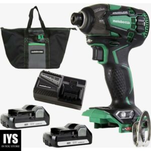 Metabo HPT 18V MultiVolt Cordless Triple Hammer Impact Driver Kit | 1/4" Hex Chuck | WH18DBDL2C