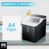 AGLUCKY Countertop Ice Maker Machine, Portable Compact Ice Maker with Ice Scoop&Ice Basket, Black