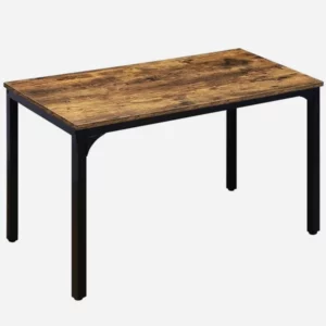 VEIKOUS 47'' Industrial Dining Table Desk w/Adjustable Footpad&Metal Frame for Kitchen,Dining Room
