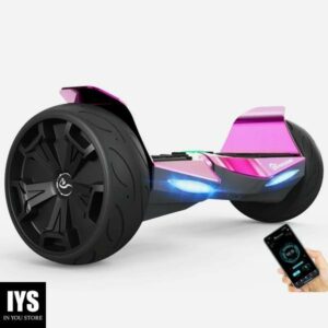 EVERCROSS 8.5''Hoverboard, Built-in Bluetooth Speaker & App Connectivity - Rose Red