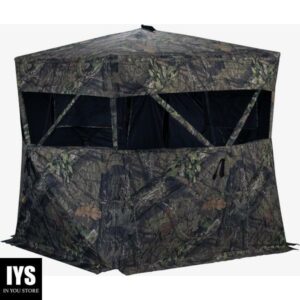 Rhino Blinds R150-MOC Tough 3 Person Outside Game Hunting Ground Blind, Mossy Oak Breakup Country Camouflage