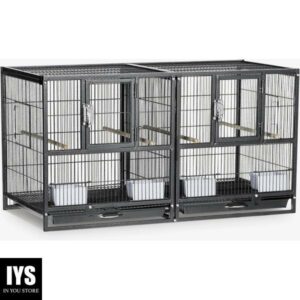 Prevue Pet Products F075 Hampton Deluxe Divided Breeder Cage 37.5 x 18 x 20.5"H